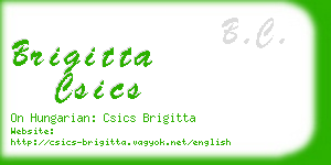 brigitta csics business card